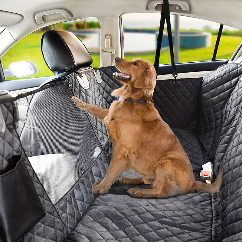 Dog Hammock for Car with Mesh Window, 600D Oxford Waterproof